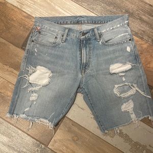 Ralph Lauren ripped style Jean shorts